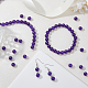 HOBBIESAY 3 Strands Natural Amethyst Round Beads Strands G-HY0001-23-4