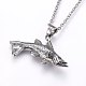 304 Stainless Steel Pendant Necklaces NJEW-E126-01AS-2