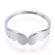 304 Stainless Steel Wing Adjustable Ring for Women RJEW-T027-10P-3