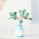 Vase en résine avec ornements d'arbre en copeaux d'aventurine verte naturelle BOHO-PW0001-086B-01-1