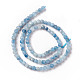 Natürliche teufelsblaue Aquamarin-Perlenstränge G-F717-16B-3