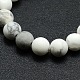 Frosted Howlite Round Bead Strands G-M064-14mm-12-2