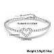 925 Sterling Silver Heart and Cubic Zirconia Inlaid Bracelets for Women LK7425-3-2