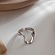 925 anillos de puño ajustable de plata de ley RJEW-BB51069-A-4
