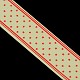 Rubans gros-grain rouges imprimés étoiles de 1 pouce (25 mm) de large pour nœuds à cheveux X-SRIB-G006-25mm-05-2