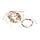 Гальванические браслеты из плетеных бусин из стекла для детей BJEW-JB06361-1