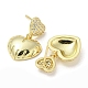 Серьги-гвоздики из латуни с покрытием из настоящего 18-каратного золота EJEW-F331-08G-02-2