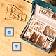 Caja de almacenamiento de joyería acrílica cuadrada con ventana CON-WH0089-09-6