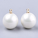Cuentas de perlas de imitación de plástico abs ecológico MACR-S367-D-07-2
