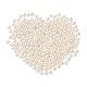Perles acryliques de perles d'imitation, teinte, ronde, blanc crème, 8x7.5mm, Trou: 2mm, environ 1900 pcs / livre