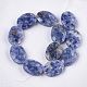 Natürliche blaue Fleck Jaspis Perlen Stränge G-S354-11-2