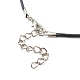 3 pièces 3 taille lampwork mauvais œil pendentif colliers sertis de cordons cirés pour les femmes NJEW-JN03954-9