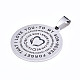 201 Stainless Steel Quote Pendants STAS-T044-221P-3