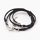 4-Loops Faux Suede Cord Wrap Bracelets BJEW-JB03883-1
