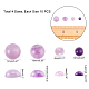 SUPERFINDINGS 40PCS 4 Sizes Natural Amethyst Cabochons Half Round Stone Cabochons for Earring Necklace Jewelry Making G-FH0001-01-2