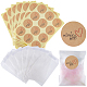 CRASPIRE 120Pcs Wedding Confetti Bags Kit 72x105mm Translucent Glassine Waxed Paper Bags with 120pcs Made with Love Heart Kraft Brown Wedding Confetti Stickers for Wedding Cookie Bags STIC-CP0001-11G-1