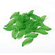Green Transparent Frosted Acrylic Leaf Pendants for Chunky Necklace Jewelry X-FACR-R003-1-3