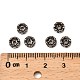Messing Strass Zwischen perlen&nbsp;RB-A014-L6mm-01B-NF-2