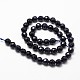 Synthetic Blue Goldstone Beads Strands X-G-D840-14-8mm-2