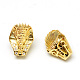Rack Plating Brass Cubic Zirconia Beads X-ZIRC-S052-059G-1