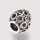 Hollow Alloy European Beads MPDL-L016-09AS-2