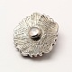 Antique vintage de grade A en alliage de zinc d'argent pentagone bijoux en strass boutons pression SNAP-O019-45-NR-2