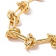 304 Stainless Steel Knot Link Chain Bracelet for Men Women BJEW-E020-01G-2