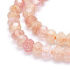 Chapelets de perles aux fraises en quartz naturel G-E569-H12-3