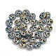 Chapelets de perles en hématite synthétique sans magnétiques G-N0322-03E-2