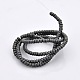Faceted Matte Style Electroplate Non-magnetic Synthetic Hematite Rondelle Beads Strands G-P061-31-2