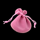 ベルベットのバッグ  ひょうたん形の巾着ジュエリーポーチ  ショッキングピンク  9x7cm TP-S003-3-3