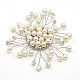 Elegant Mothers Day Gifts Huge Flower Natural Pearl Brooches JEWB-M004-04-1