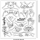 BENECREAT Valentine Hands Clear Stamps Couples Hold Hands Show Love Sweet Heart PVC Silicone Stamps for DIY Scrapbooking DIY-WH0167-57-0054-2