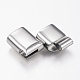 304 Stainless Steel Magnetic Clasps with Glue-in Ends X-STAS-G157-14P-14x8mm-2