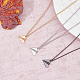 Fibloom 3 個 3 色合金折り紙飛行機ペンダントネックレスセット女性用  ミックスカラー  20.43インチ（51.9cm）  1pc /カラー NJEW-FI0001-08-7