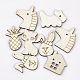 Unfinished Wooden Cabochons WOOD-T011-02-1