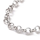 304 bracelet chaîne rolo en acier inoxydable pour homme femme BJEW-E031-06P-02-2