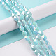 Faceted Electroplated Glass Beads Strands GLAA-G092-D05-2
