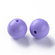 不透明なアクリルビーズ  ラウンド  紫色のメディア  20x19mm  穴：3mm  約111個/500g MACR-S370-C20mm-SS2114-2