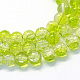Chapelets de perle ronde en verre craquelé transparent peint X-DGLA-Q018-6mm-25-1