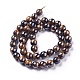 Electroplated Natural Tiger Eye Beads Strands X-G-F660-01-8mm-2