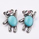 Synthetic Turquoise Brooch JEWB-K051-A12-1