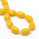 Opaque Solid Color Glass Faceted Teardrop Beads Strands GLAA-Q052-B02-3