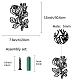 CREATCABIN Metal Wall Art Decor Rose Flower Black Wall Signs Iron Hanging Metal Ornament Sculpture for Balcony Garden Home Living Room Decoration Outdoor Indoor Kitchen Office Gifts 12x7.8Inch AJEW-WH0286-043-2
