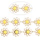 304 Sonnenblumengliederketten aus Edelstahl STAS-N092-03LG-4
