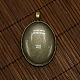 40x30 mm claro cabujones de vidrio y oval antiguo de aleación de zinc de bronce con cabochon bases mujer retrato colgante DIY-X0150-AB-NR-2