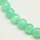 Perles de jade vert naturel teintées X-JBS053-6MM-27-1