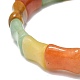 Bracelet extensible en perles rectangle d'aventurine naturelle pour femme BJEW-E379-05A-3