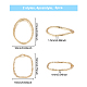 Benecreat 12 Uds. 3 estilos anillo de cadena de latón chapado en oro real de 18k KK-BC0009-28-2
