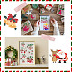 16 pz 16 stili tema natalizio pet plastica scava fuori disegno pittura stencil modelli DIY-WH0387-80-5